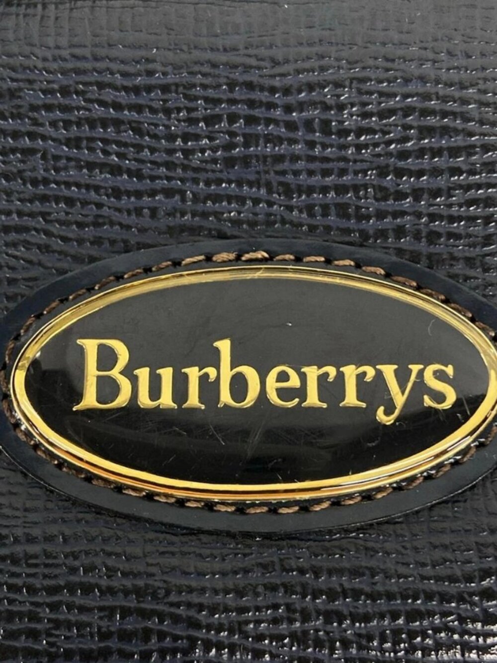 Burberry's - Dark Navy Patent Leather Handbag - Picture 8 of 14
